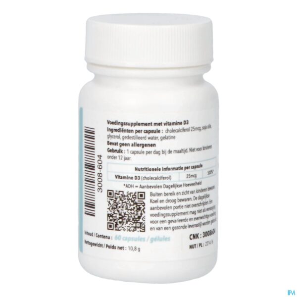 Packshot Vit D3 Caps 60 Pharmanutrics
