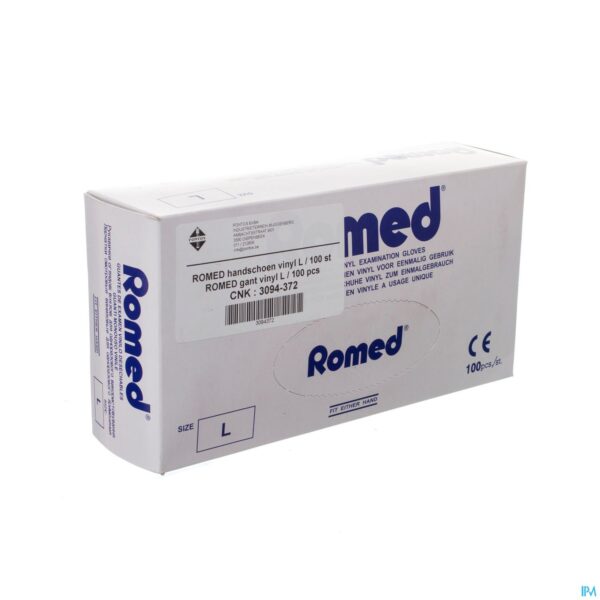 Packshot Romed Handschoen Vinyl Wegwerp l 100 Pontos