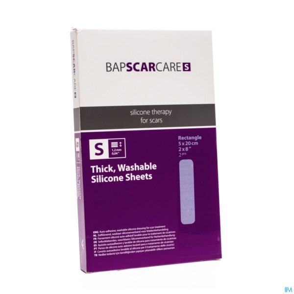Packshot Bap Scar Care S Silicoonverb Adh 5x20cm 2 Stuks