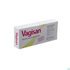 Packshot Vagisan Moisturizing Cream Combi Cr 10g + 8 Ovules