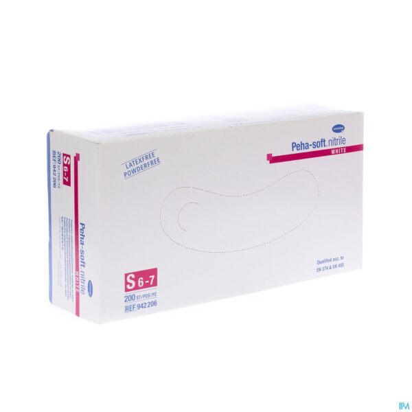 Packshot Peha-soft Nitrile Wit S 200 P/s