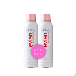 Packshot Evian Verstuiver Duo 2x150ml 2e-50%