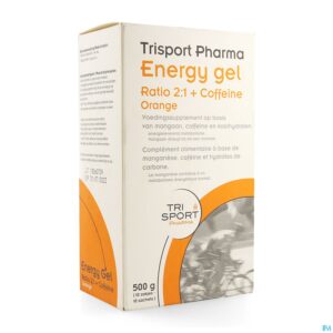 Packshot TRISPORT ENERGY GEL + COFFEINE ORANGE 10X50 G
