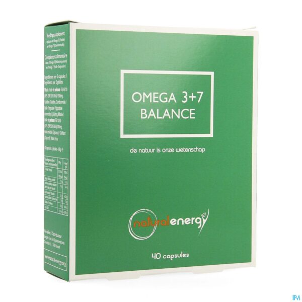 Packshot Natural Energy Omega 3+7 Balance Caps 40