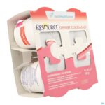 Packshot Resource Dessert Gourmand Aardbei 4x125g 12311130