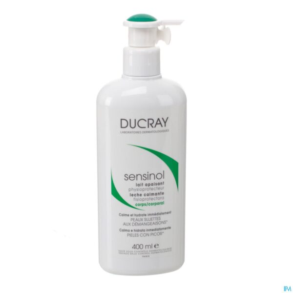 Packshot Ducray Sensinol Lich.melk Fysiobesch.kalmeren400ml
