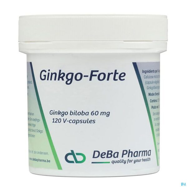 Packshot Ginkgo Forte Caps 120x60mg Deba