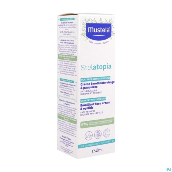 Packshot Mustela Pa Stelatopia Emollierende Cr Gezicht 40ml