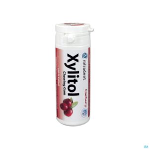 Packshot Miradent Kauwgom Xylitol Veenbes Z/suiker 30