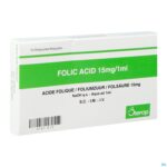 Packshot Acide Folique Iv Amp 10 X 15mg/1ml
