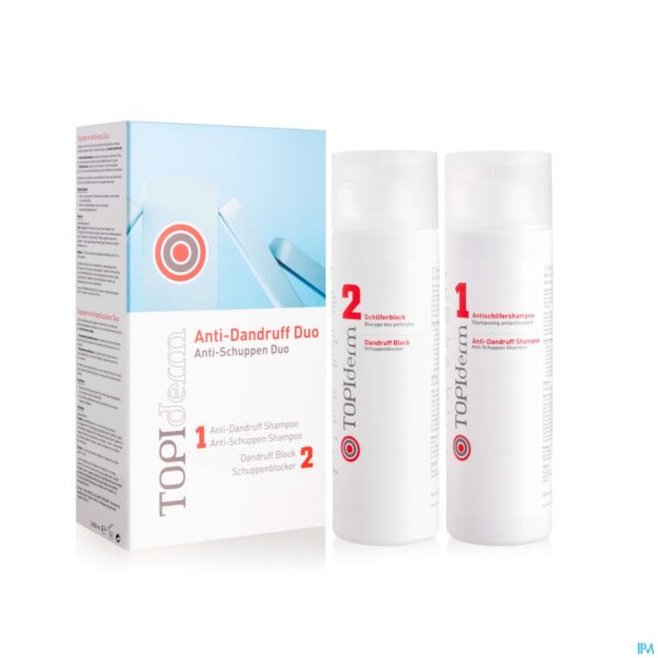 Productshot Topiderm Shampoo Duo Sh + Schilferblock 2x200ml