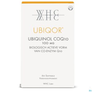 Packshot UbiQor Ubiquinol 100mg Softgels 60