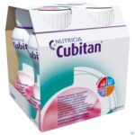 Packshot Cubitan Aardbei 4x200ml