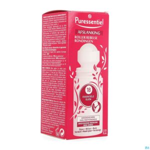 Packshot Puressentiel Afslanking Rebelse Rond. Roller 75ml
