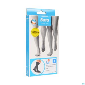 Packshot Bota Relax 280 Katoen Korte Kous Zwart N1