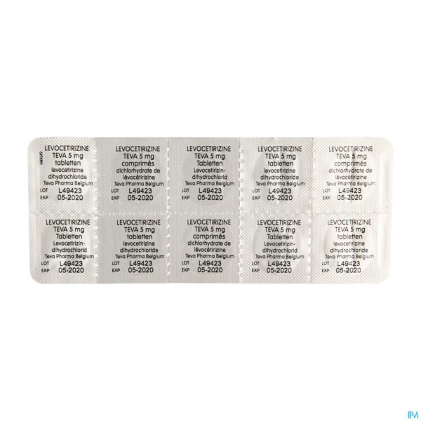 Productshot Levocetirizine Teva 5mg Comp 10 Productshot Levocetirizine Teva 5mg Comp 10
