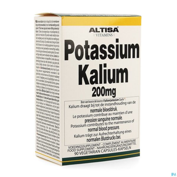 Packshot Altisa Kalium-potassium (citrat) 200mg V-caps 90 Packshot Altisa Kalium-potassium (citrat) 200mg V-caps 90