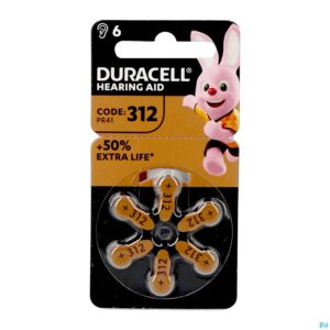 Packshot Duracell Easytab Hoorbatterij Da312 6 Bruin