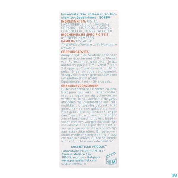 Packshot Puressentiel Eo Zonneroosje Bio Expert5ml