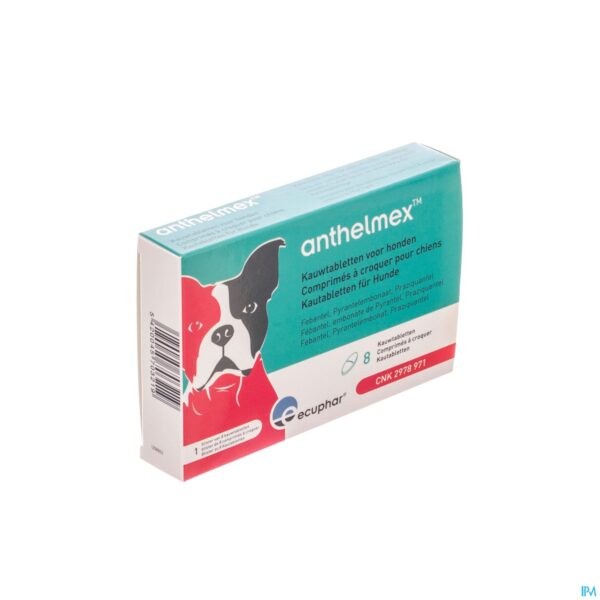 Packshot Anthelmex Kauwtabl. Hond 8 Packshot Anthelmex Kauwtabl. Hond 8