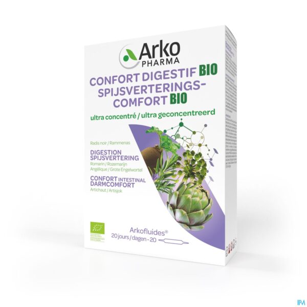 Packshot Arkofluide Spijsverteringcomfort Bio Amp 20