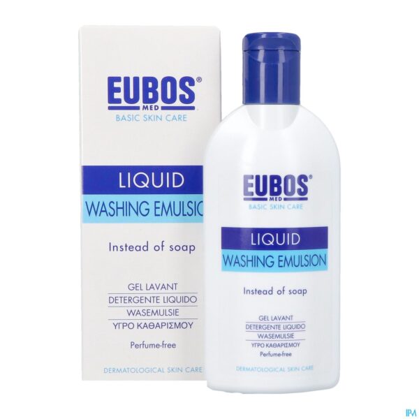Productshot Eubos Zeep Vloeibaar Blauw N/parf 200ml