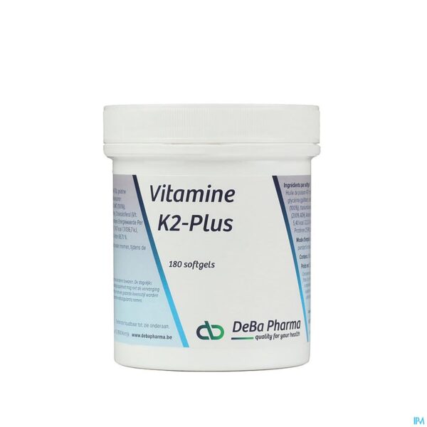 Packshot K2-plus Softgels 180 Deba