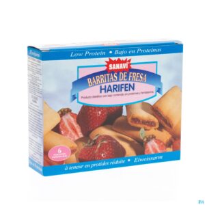 Packshot Sanavi Harifen Gevuld Aardbeikoekjes 6x25g