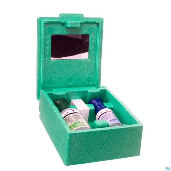 Packshot Oogspoelkoffer Plum Gevuld Covarmed