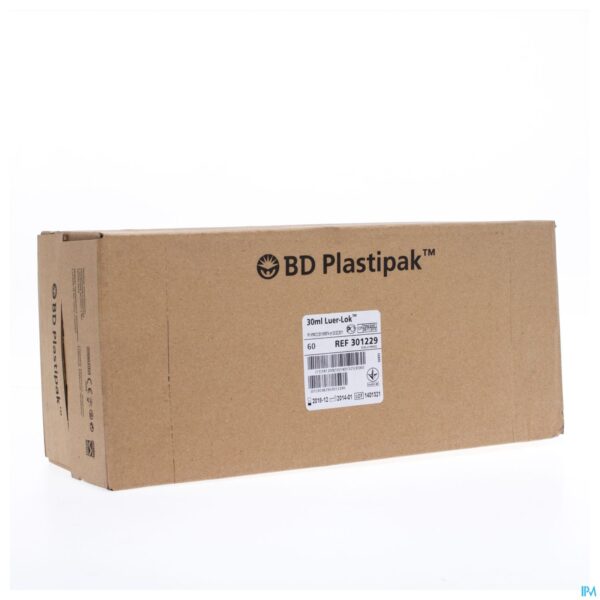 Packshot Bd Plastipak Spuit Luer-lok 30ml 60 301229