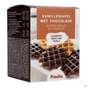 Packshot Prodia Wafel Vanille-chocolade 185g 5683 Revogan