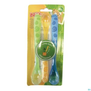 Packshot Nûby Lepel met lange handgreep - 3stk - 6m+