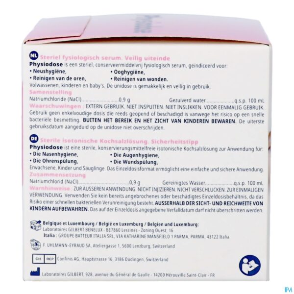 Packshot Physiodose Serum Fysio Ud Ster 30x5ml