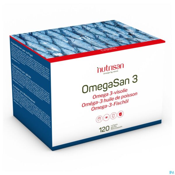 Packshot Omegasan 3 Nf  120 Softgels Nutrisan