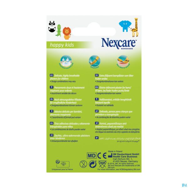 Packshot Nexcare 3m Happy Kids Dieren Pleister 20 N0920an