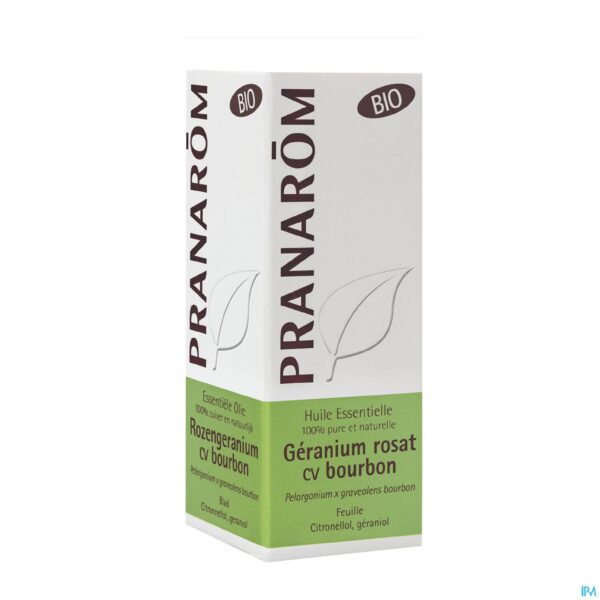 Packshot Pranarom Eo Geranium Bourbon Bio 10ml Packshot Pranarom Eo Geranium Bourbon Bio 10ml