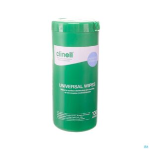 Packshot Clinell Universal Wipes Tub 100 St