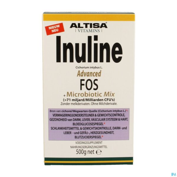 Packshot Altisa Inuline Adv.fos Preflora+proflora Mix 500g