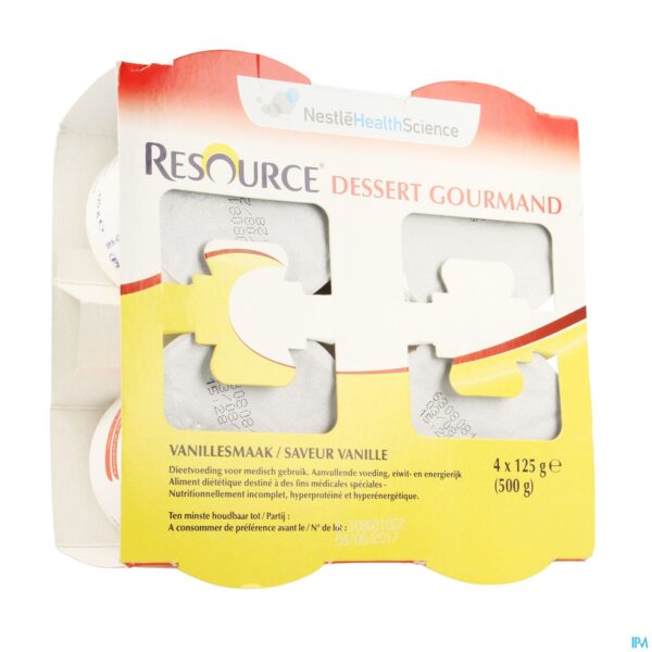 Packshot Resource Dessert Gourmand Vanille 4x125g 12318667