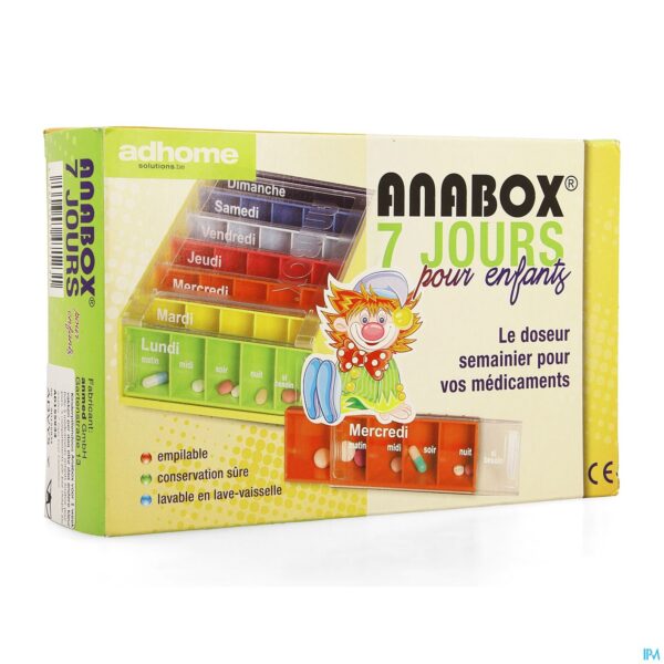 Packshot Kinderpillendoos Anabox 7x5 Rainbow Fr