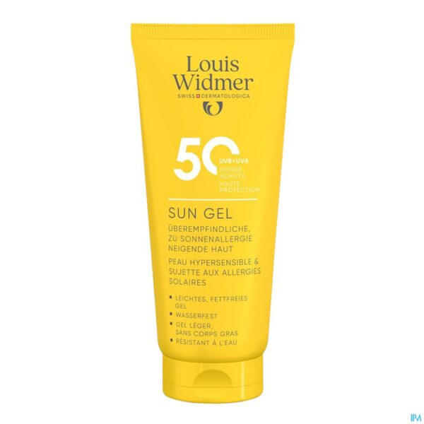 Productshot Widmer Sun Gel 50 Zonder Parfum* 100ml