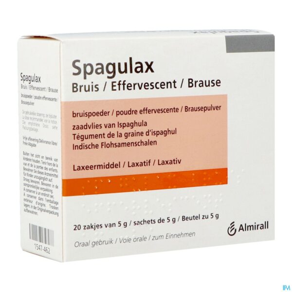 Packshot Spagulax Efferv Sach 20 X 5g