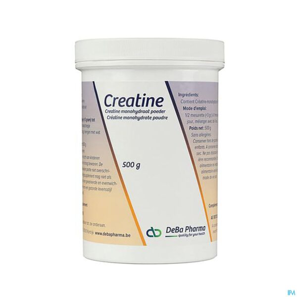 Packshot Creatine Monohydraat Pdr Oplosbaar 500g Deba