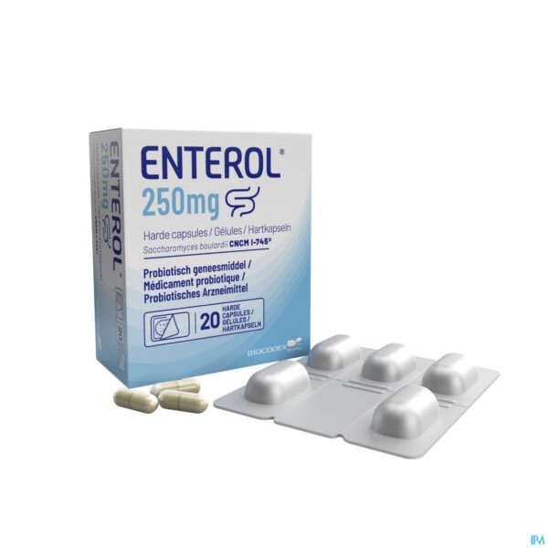 Productshot Enterol 250mg Caps Harde Dur S/blister 20x250mg