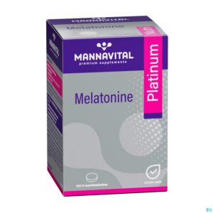 Packshot Mannavital Melatonine V-smelttabl 120