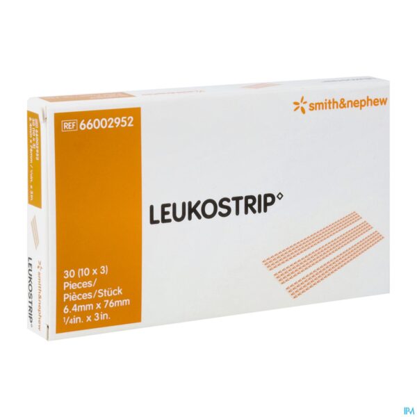 Packshot Leukostrip 6,4mmx 76mm 3 Strips 10 66002952