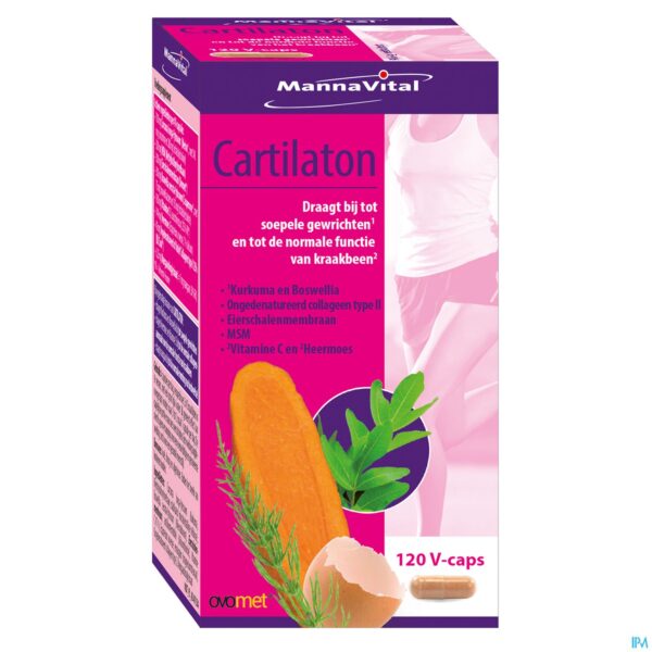 Packshot Mannavital Cartilaton V-caps 120