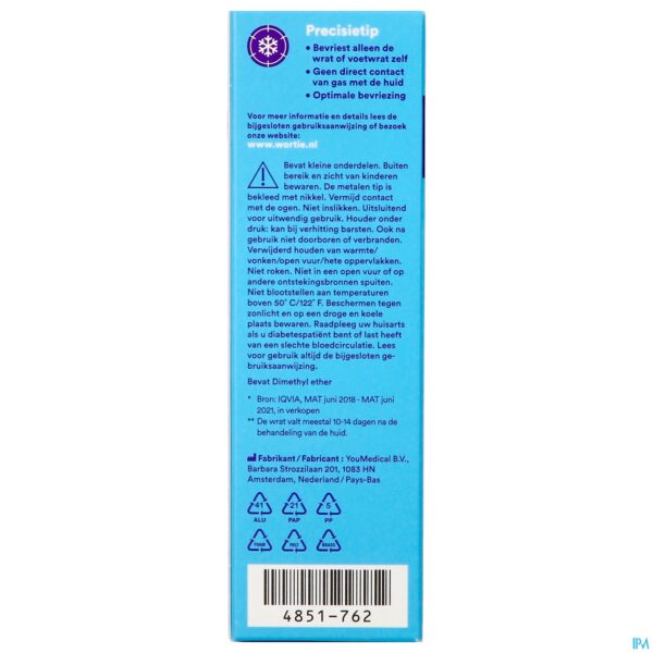 Packshot Wortie Freeze Wrattenverwijderaar 50ml