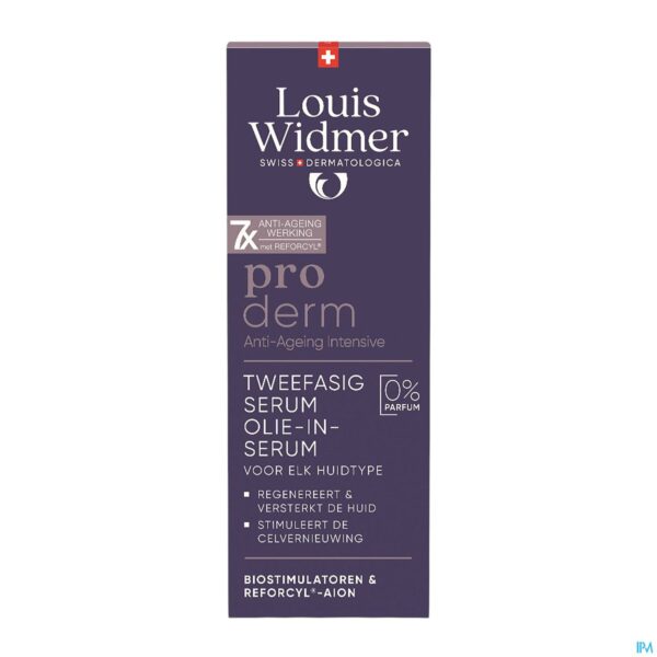 Packshot Widmer Proderm Tweefasig Serum Olie-in-serum Zonder Parfum 35ml