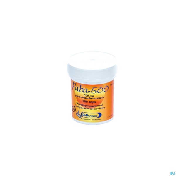 Packshot Paba Caps 100x500mg Deba